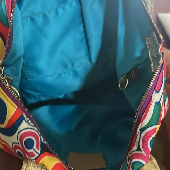 Coach Poppy Pop C Graffiti Signature Multi Poppy Glam C Tote - Picture 5 of 9